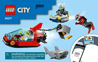 LEGO City 60277 Police patrol boat, LEGO City 60277 Bateau de