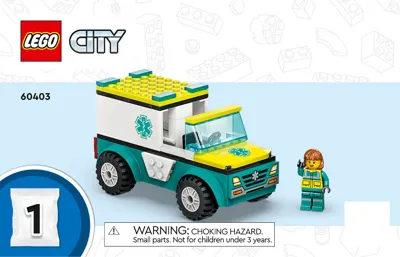 Manual City Emergency Ambulance and Snowboarder - 1