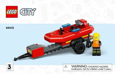 Manual City 4x4 Fire Truck with Rescue Boat - 2
