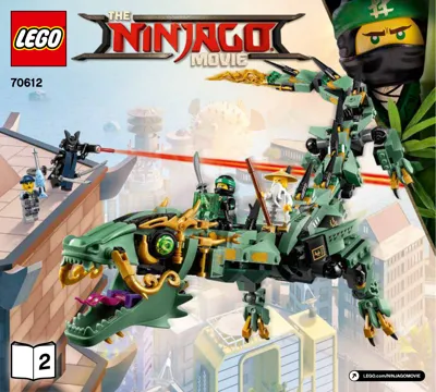 Manual THE LEGO™ NINJAGO™ MOVIE THE LEGO NINJAGO MOVIE Mech-Drache des Grünen Ninja - 2