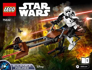 Lego scout trooper sales and speeder bike