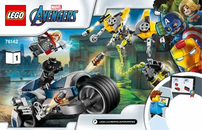 LEGO Marvel Avengers Speeder Bike Attack 76142 Black Panther and Thor  Buildable Superhero Toy (226 Pieces) 
