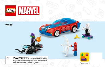 Manual Marvel™ Spider-Man Race Car & Venom Green Goblin - 1