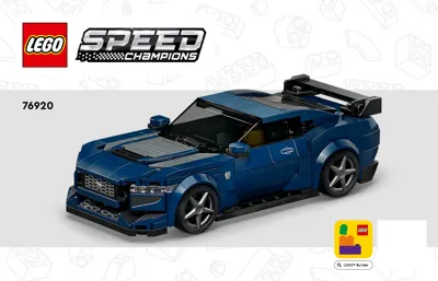 Manual Speed Champions™ Ford™ Mustang Dark Horse Sports Car - 1