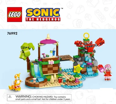 LEGO Sonic the Hedgehog Amy's Animal Rescue Island 76992 Building Toy Set,  Sonic Adventure Toy with 6 Characters and Accessories for Creative Role  Play, Fun Gift for 7 Year Old Gamers 