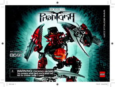 LEGO BIONICLE Antroz • Set 8691 • SetDB • Merlins Steine