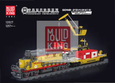 Mould King 12027 Locomotiva Diesel SD40-2 Telecomandata - Kit Modellino Treno In Mattoncini 1170 Pezzi