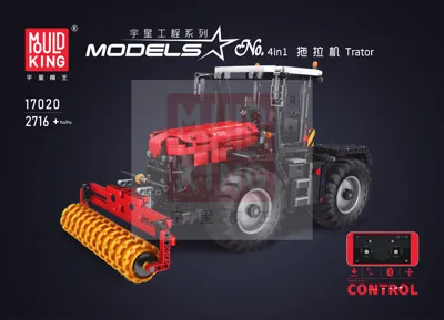 Manual Technic 4-in-1 Tractor in red - 1