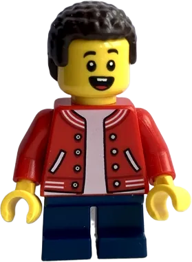 LEGOLAND Park Boy - Red Jacket, Coiled Hair minifigure