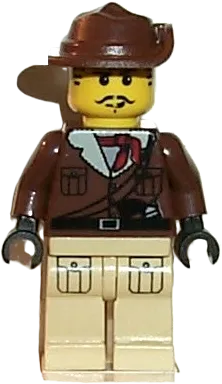 LEGO Adventurers Johnny Thunder Tan Legs with Pockets and Black Hands