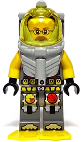 Atlantis Diver 6 - Jeff Fisher, With Yellow Flippers and Trans-Yellow Visor minifigure