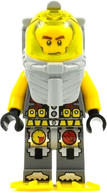 Atlantis Diver 1 - Axel, With Yellow Flippers and Trans-Yellow Visor minifigure