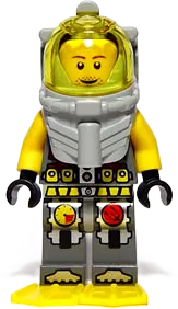 Atlantis Diver 4 - Lance Spears, With Yellow Flippers and Trans-Yellow Visor minifigure