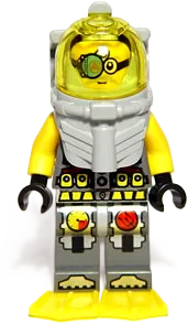 Atlantis Diver 7 - Brains, With Yellow Flippers and Trans-Yellow Visor minifigure