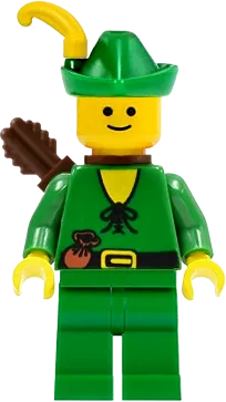 Forestman - Pouch, Green Hat, Yellow Feather, Quiver minifigure