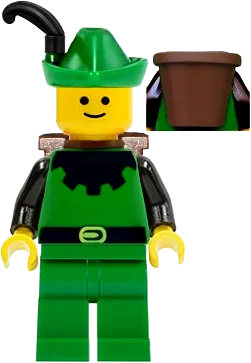 Forestman - Black, Green Hat, Black Feather, D-Basket minifigure