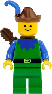 Forestman - Blue, Brown Hat, Blue Feather, Quiver minifigure