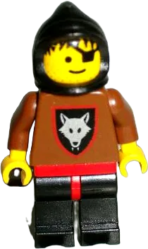 Wolfpack - Eye Patch, Brown Arms and Black Legs, Black Hood, no Cape minifigure