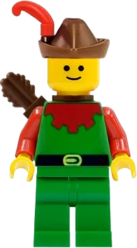 Forestman - Red, Brown Hat, Red Feather, Quiver minifigure