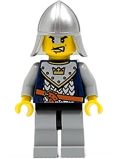Fantasy Era - Crown Knight Scale Mail with Crown, Helmet with Neck Protector, Scar Across Lip minifigure