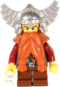 LEGO Castle Fantasy Era Dwarf, Dark Orange Beard