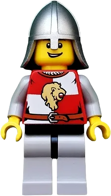 Lion Knight Quarters - Helmet with Neck Protector, Open Grin minifigure