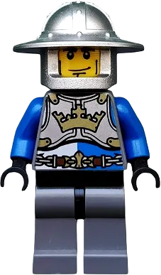 Castle - King's Knight Breastplate with Crown and Chain Belt, Helmet with Broad Brim, Cheek Lines minifigure