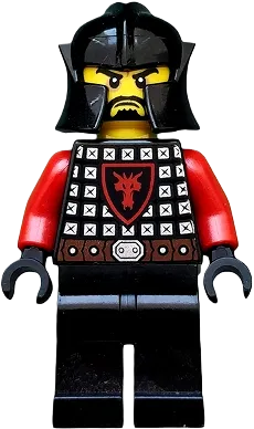 Castle - Dragon Knight Scale Mail with Dragon Shield, Cheek Protection Helmet, Black Beard minifigure