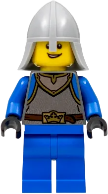 Castle - King's Knight Scale Mail, Crown Belt,  Helmet with Neck Protector, Open Grin minifigure