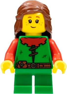 Forest Girl - Red, Long Hair minifigure