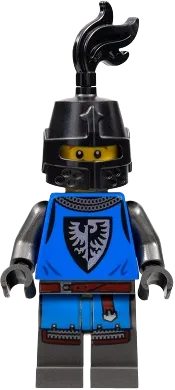 Black Falcon - Male, Pearl Dark Gray Detailed Legs, Black Helmet with Eye Slit, Black Plume minifigure