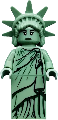 Lady Liberty - Series 6 (Minifigure Only without Stand and Accessories), Rubber Hair with Tiara minifigure