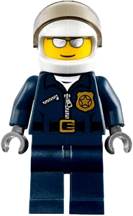 City Motorcycle Officer - Silver Sunglasses minifigure