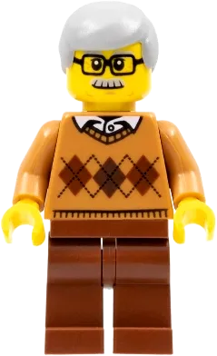 Lego man grey online hair