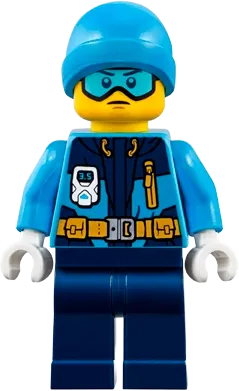 Arctic Explorer - Male, Dark Blue Legs, Dark Azure Beanie, Medium Azure Ski Goggles minifigure