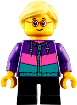 LEGO City Child Girl Dark Purple Jacket Minifig cty0908