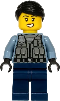 Police Officer - Rooky Partnur, Sand Blue Jacket minifigure