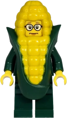 Mayor Fleck - Dark Green Suit Jacket, Corn Cob Costume minifigure