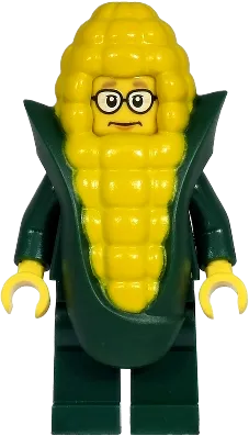 Mayor Fleck - Dark Green Suit Jacket, Corn Cob Costume minifigure