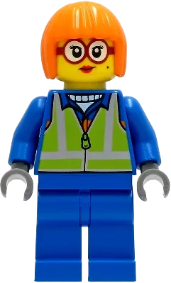 Shirley Keeper - Blue Jacket, Safety Vest minifigure