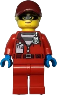 Crook Big Betty - Red Jacket with Prison Shirt and I.D. Tag minifigure