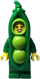 Peapod Costume Girl - Green Jacket minifigure