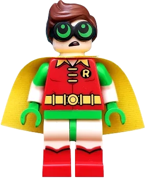Robin - Green Glasses, Smile / Worried Pattern minifigure