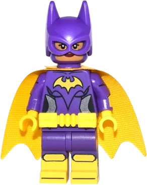 Batgirl - Yellow Cape, Dual Sided Head with Smile / Scared Pattern minifigure