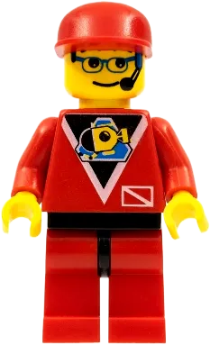 Divers - Control 2, Red Legs with Black Hips, Red Cap minifigure