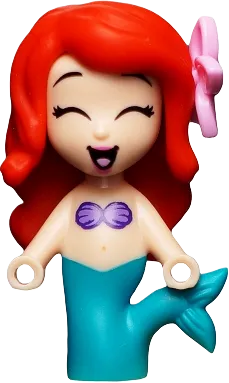 Ariel - Mermaid, Micro Doll, Bright Pink Flower minifigure