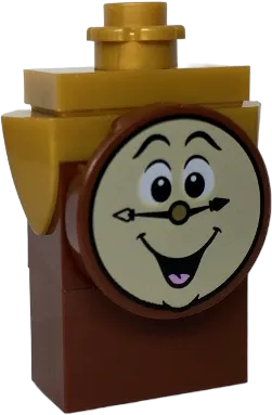 Cogsworth - Printed Face, Pearl Gold Top, no Pendulum Sticker minifigure