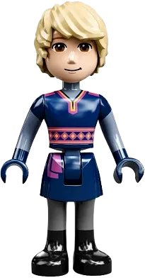 Kristoff - Dark Blue Tunic, Black Boots and Sand Blue Sleeves minifigure