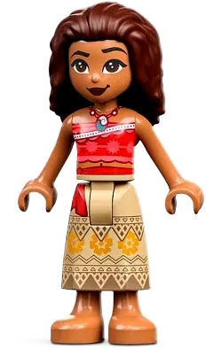 Moana - Mini Doll, Printed Skirt, Dark Brown Hair minifigure