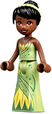 Tiana - Metallic Pointed Necklace, Thin Hinge Skirt, Hair Band minifigure